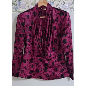 Vintage Purple Retro Colorful Classicc Flowy Business Occasion Art to Wear.